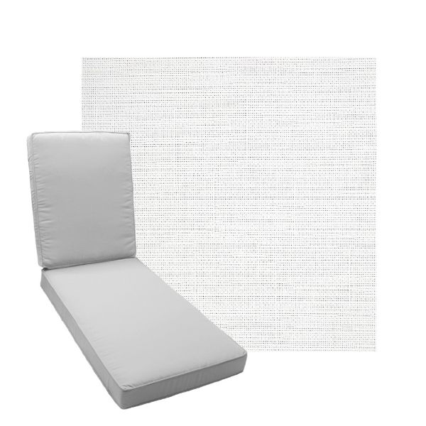 Boxed Chaise Lounge Cushion in Sunbrella Fabric by Cascadia Outdoor Cushions
