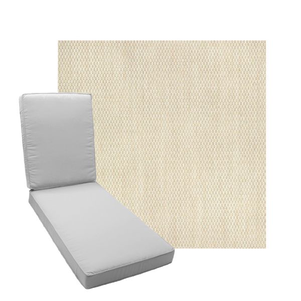 Boxed Chaise Lounge Cushion in Sunbrella Fabric by Cascadia Outdoor Cushions