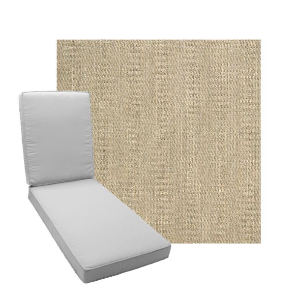 Boxed Chaise Lounge Cushion in Sunbrella Fabric by Cascadia Outdoor Cushions