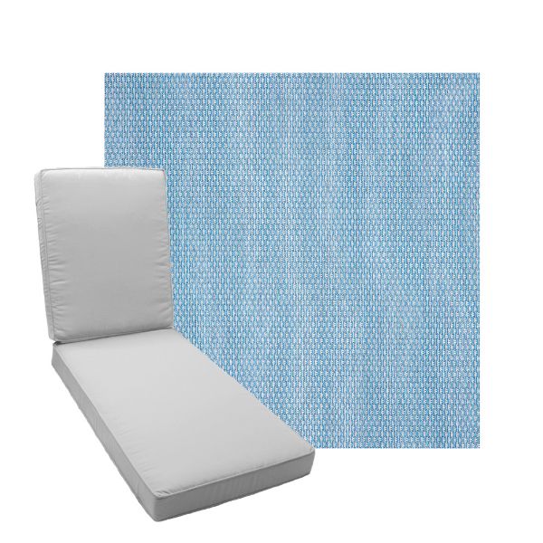 Boxed Chaise Lounge Cushion in Sunbrella Fabric by Cascadia Outdoor Cushions