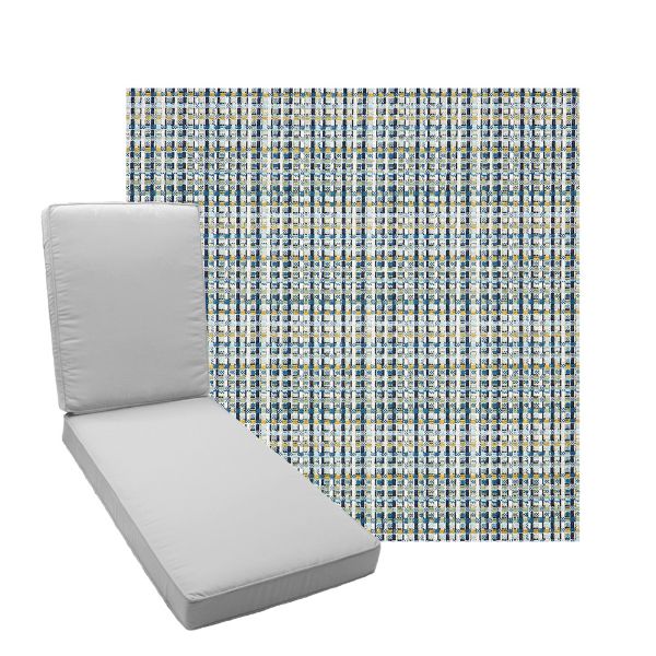 Boxed Chaise Lounge Cushion in Sunbrella Fabric by Cascadia Outdoor Cushions