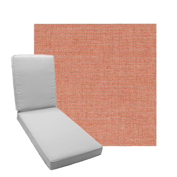 Boxed Chaise Lounge Cushion in Sunbrella Fabric by Cascadia Outdoor Cushions