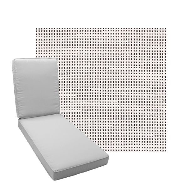 Boxed Chaise Lounge Cushion in Sunbrella Fabric by Cascadia Outdoor Cushions