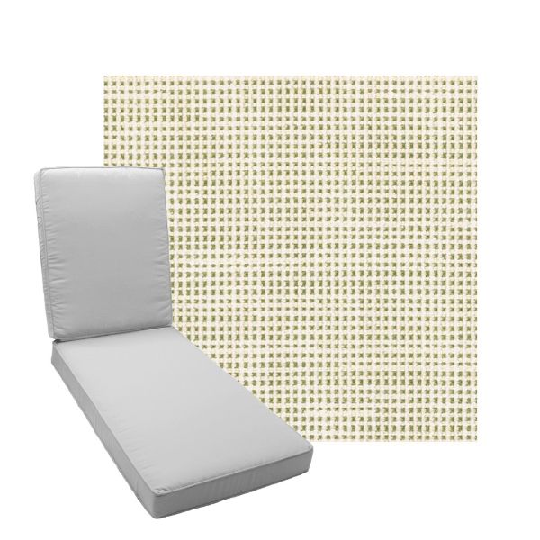 Boxed Chaise Lounge Cushion in Sunbrella Fabric by Cascadia Outdoor Cushions