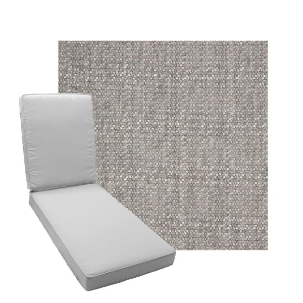 Boxed Chaise Lounge Cushion in Sunbrella Fabric by Cascadia Outdoor Cushions