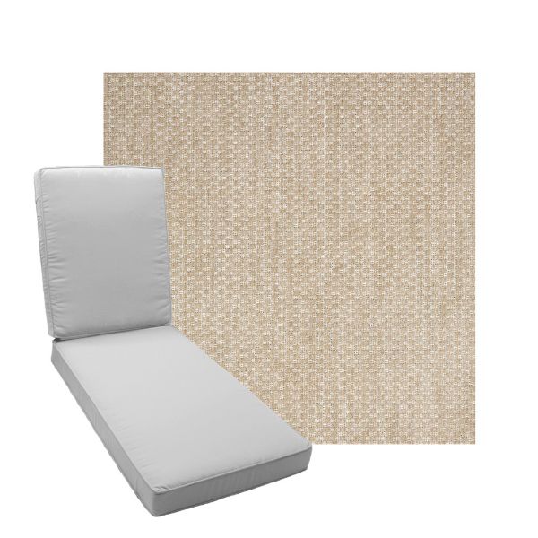 Boxed Chaise Lounge Cushion in Sunbrella Fabric by Cascadia Outdoor Cushions