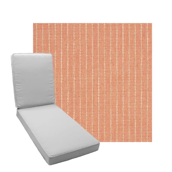 Boxed Chaise Lounge Cushion in Sunbrella Fabric by Cascadia Outdoor Cushions