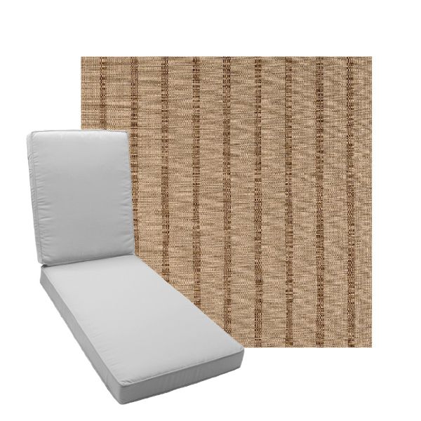 Boxed Chaise Lounge Cushion in Sunbrella Fabric by Cascadia Outdoor Cushions