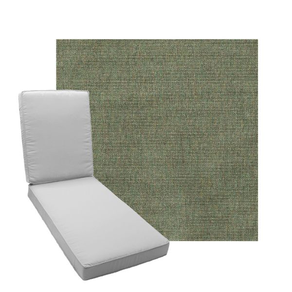 Boxed Chaise Lounge Cushion in Sunbrella Fabric by Cascadia Outdoor Cushions