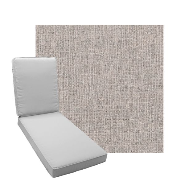Boxed Chaise Lounge Cushion in Sunbrella Fabric by Cascadia Outdoor Cushions