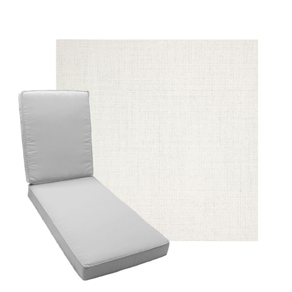 Boxed Chaise Lounge Cushion in Sunbrella Fabric by Cascadia Outdoor Cushions