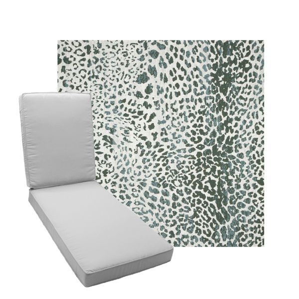 Boxed Chaise Lounge Cushion in Sunbrella Fabric by Cascadia Outdoor Cushions