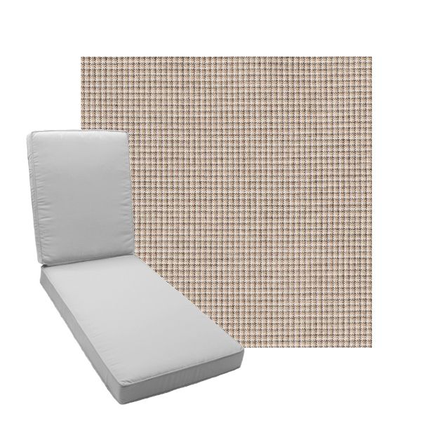 Boxed Chaise Lounge Cushion in Sunbrella Fabric by Cascadia Outdoor Cushions