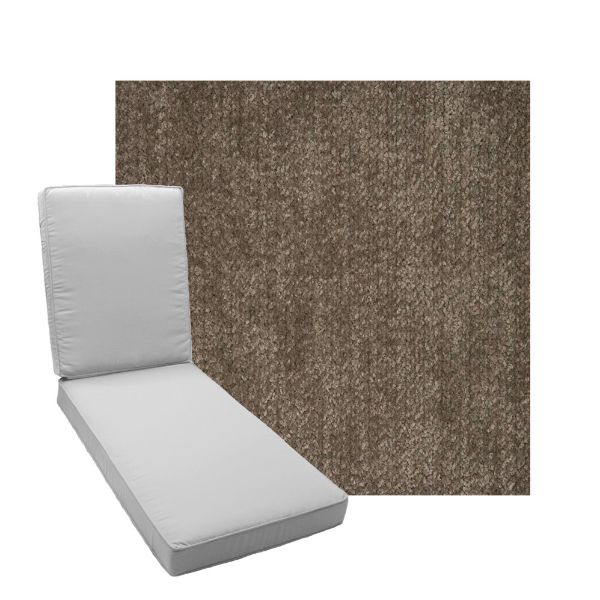 Boxed Chaise Lounge Cushion in Sunbrella Fabric by Cascadia Outdoor Cushions