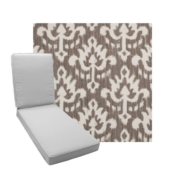 Boxed Chaise Lounge Cushion in Sunbrella Fabric by Cascadia Outdoor Cushions