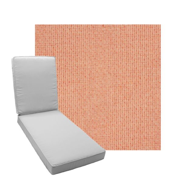 Boxed Chaise Lounge Cushion in Sunbrella Fabric by Cascadia Outdoor Cushions