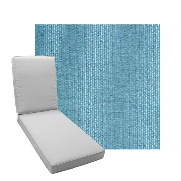 Boxed Chaise Lounge Cushion in Sunbrella Fabric by Cascadia Outdoor Cushions
