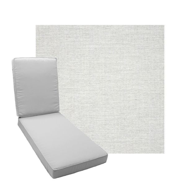 Boxed Chaise Lounge Cushion in Sunbrella Fabric by Cascadia Outdoor Cushions