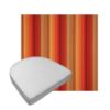 Custom outdoor contoured seat cushions from Cascadia Outdoor Cushions in Sunbrella Fabrics