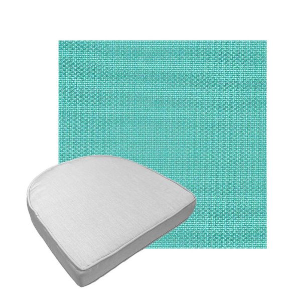 Custom outdoor contoured seat cushions from Cascadia Outdoor Cushions in Sunbrella Fabrics