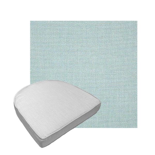 Custom outdoor contoured seat cushions from Cascadia Outdoor Cushions in Sunbrella Fabrics