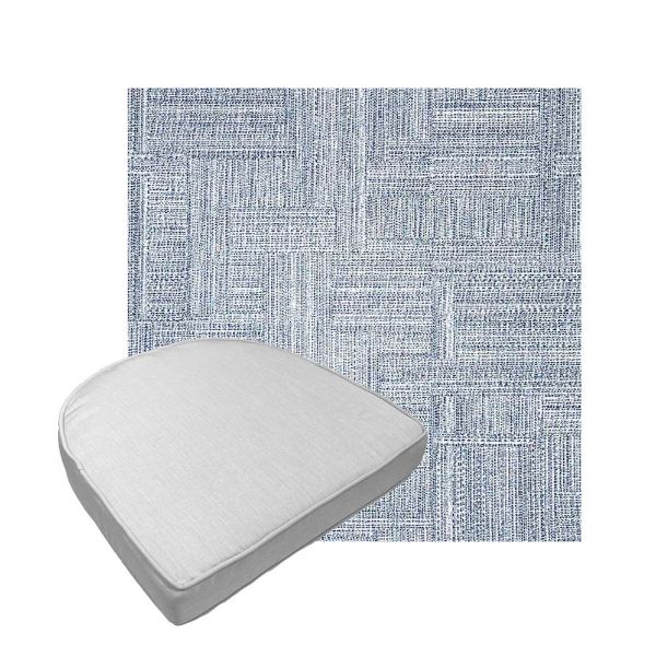 Custom outdoor contoured seat cushions from Cascadia Outdoor Cushions in Sunbrella Fabrics