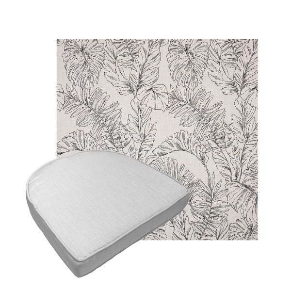 Custom outdoor contoured seat cushions from Cascadia Outdoor Cushions in Sunbrella Fabrics