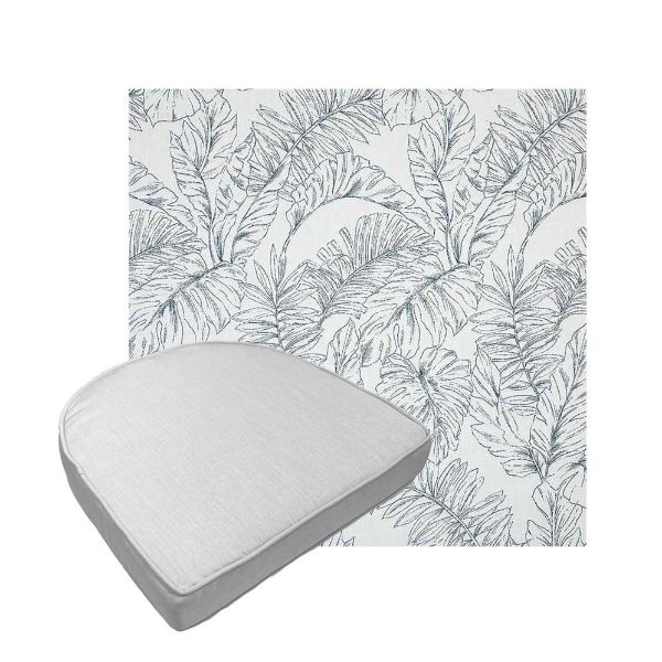 Custom outdoor contoured seat cushions from Cascadia Outdoor Cushions in Sunbrella Fabrics