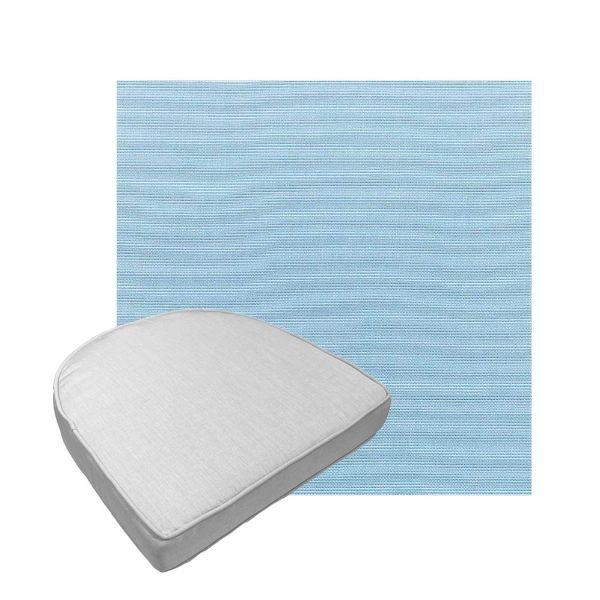 Custom outdoor contoured seat cushions from Cascadia Outdoor Cushions in Sunbrella Fabrics