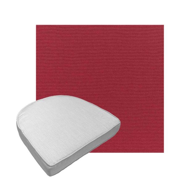 Custom outdoor contoured seat cushions from Cascadia Outdoor Cushions in Sunbrella Fabrics