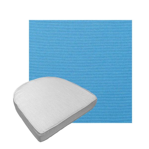 Custom outdoor contoured seat cushions from Cascadia Outdoor Cushions in Sunbrella Fabrics