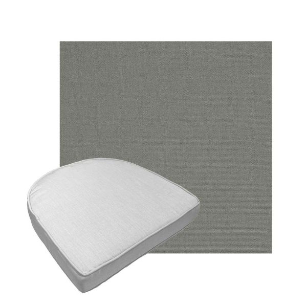 Custom outdoor contoured seat cushions from Cascadia Outdoor Cushions in Sunbrella Fabrics
