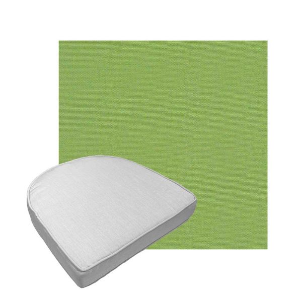Custom outdoor contoured seat cushions from Cascadia Outdoor Cushions in Sunbrella Fabrics