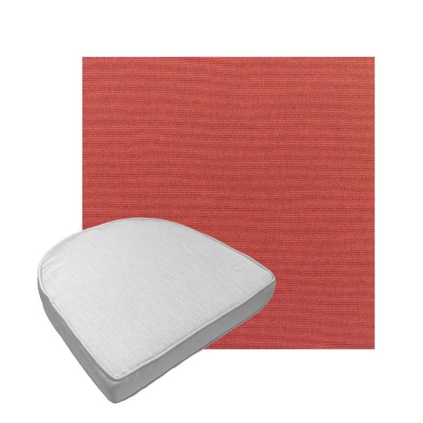 Custom outdoor contoured seat cushions from Cascadia Outdoor Cushions in Sunbrella Fabrics