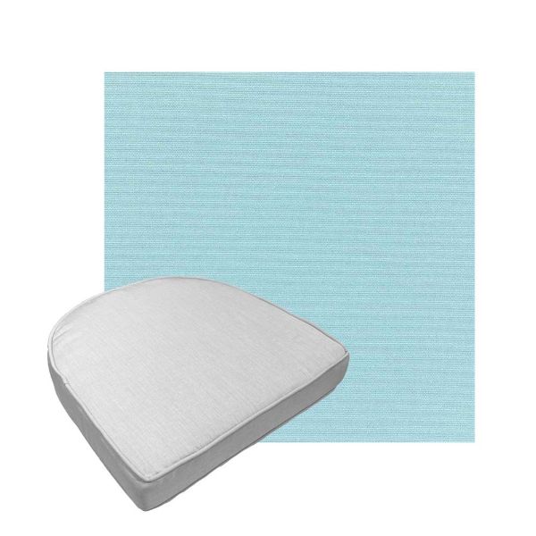 Custom outdoor contoured seat cushions from Cascadia Outdoor Cushions in Sunbrella Fabrics