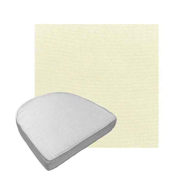 Custom outdoor contoured seat cushions from Cascadia Outdoor Cushions in Sunbrella Fabrics