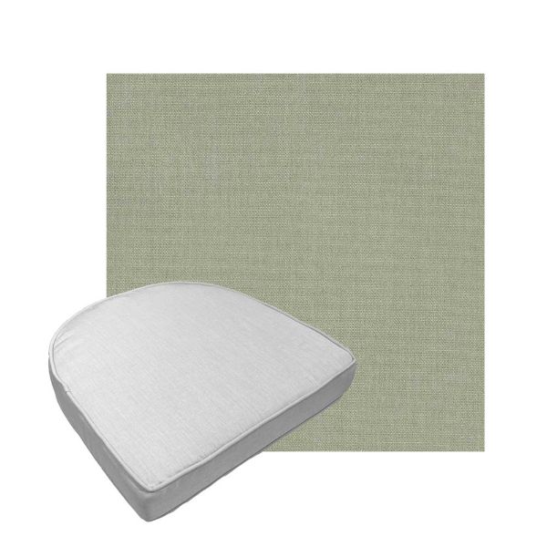 Custom outdoor contoured seat cushions from Cascadia Outdoor Cushions in Sunbrella Fabrics