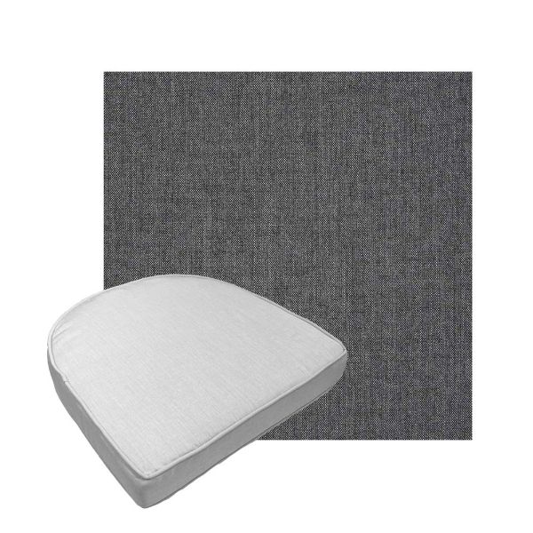 Custom outdoor contoured seat cushions from Cascadia Outdoor Cushions in Sunbrella Fabrics