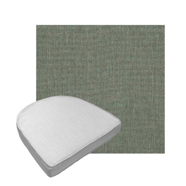 Custom outdoor contoured seat cushions from Cascadia Outdoor Cushions in Sunbrella Fabrics