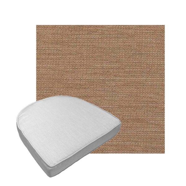 Custom outdoor contoured seat cushions from Cascadia Outdoor Cushions in Sunbrella Fabrics