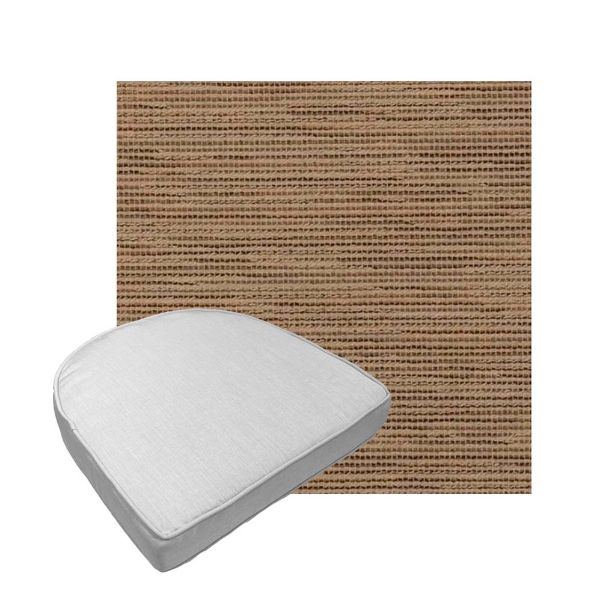Custom outdoor contoured seat cushions from Cascadia Outdoor Cushions in Sunbrella Fabrics