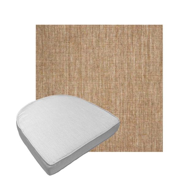 Custom outdoor contoured seat cushions from Cascadia Outdoor Cushions in Sunbrella Fabrics