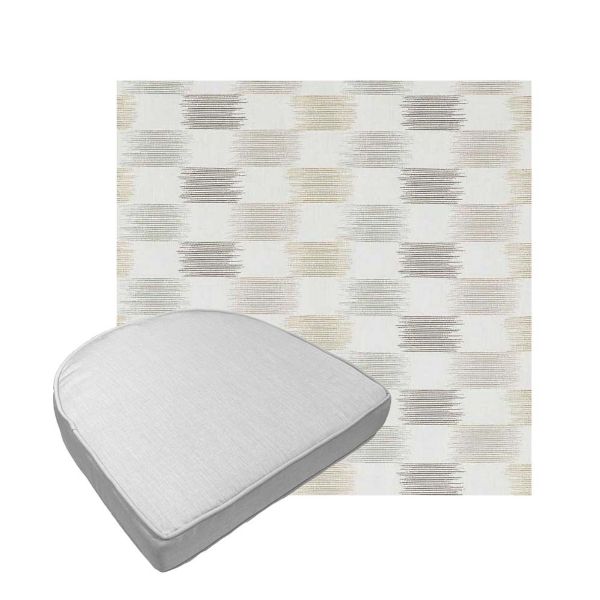 Custom outdoor contoured seat cushions from Cascadia Outdoor Cushions in Sunbrella Fabrics