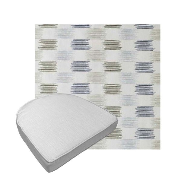 Custom outdoor contoured seat cushions from Cascadia Outdoor Cushions in Sunbrella Fabrics