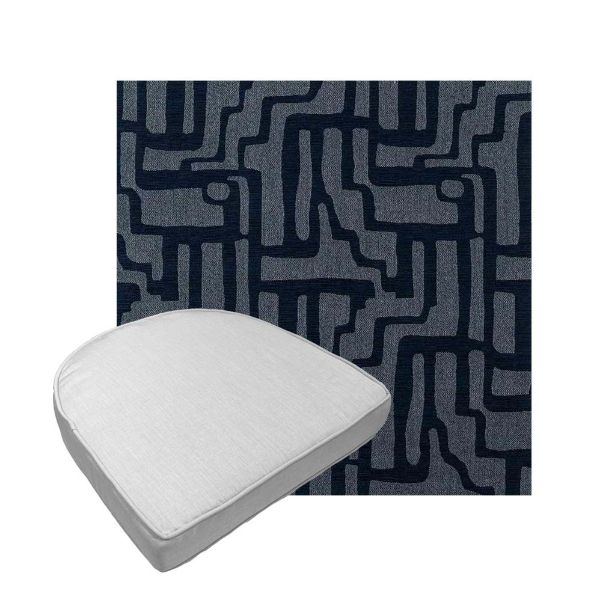 Custom outdoor contoured seat cushions from Cascadia Outdoor Cushions in Sunbrella Fabrics