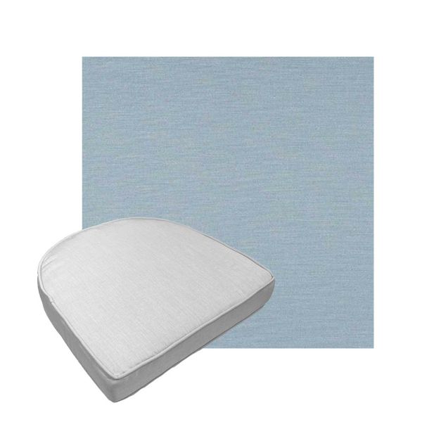 Custom outdoor contoured seat cushions from Cascadia Outdoor Cushions in Sunbrella Fabrics