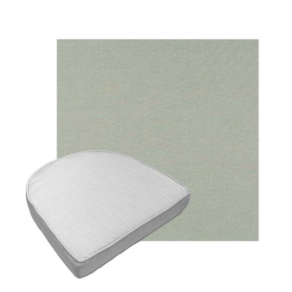 Custom outdoor contoured seat cushions from Cascadia Outdoor Cushions in Sunbrella Fabrics