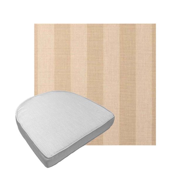 Custom outdoor contoured seat cushions from Cascadia Outdoor Cushions in Sunbrella Fabrics