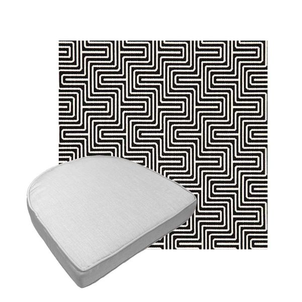 Custom outdoor contoured seat cushions from Cascadia Outdoor Cushions in Sunbrella Fabrics