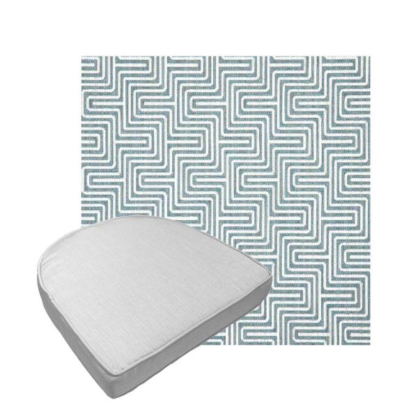 Custom outdoor contoured seat cushions from Cascadia Outdoor Cushions in Sunbrella Fabrics